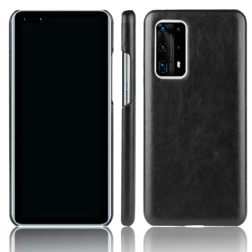 Hoesje voor Huawei P40 Pro Plus Performance Litchi Leder Effect