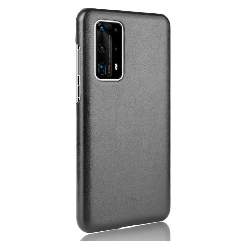 Hoesje voor Huawei P40 Pro Plus Performance Litchi Leder Effect