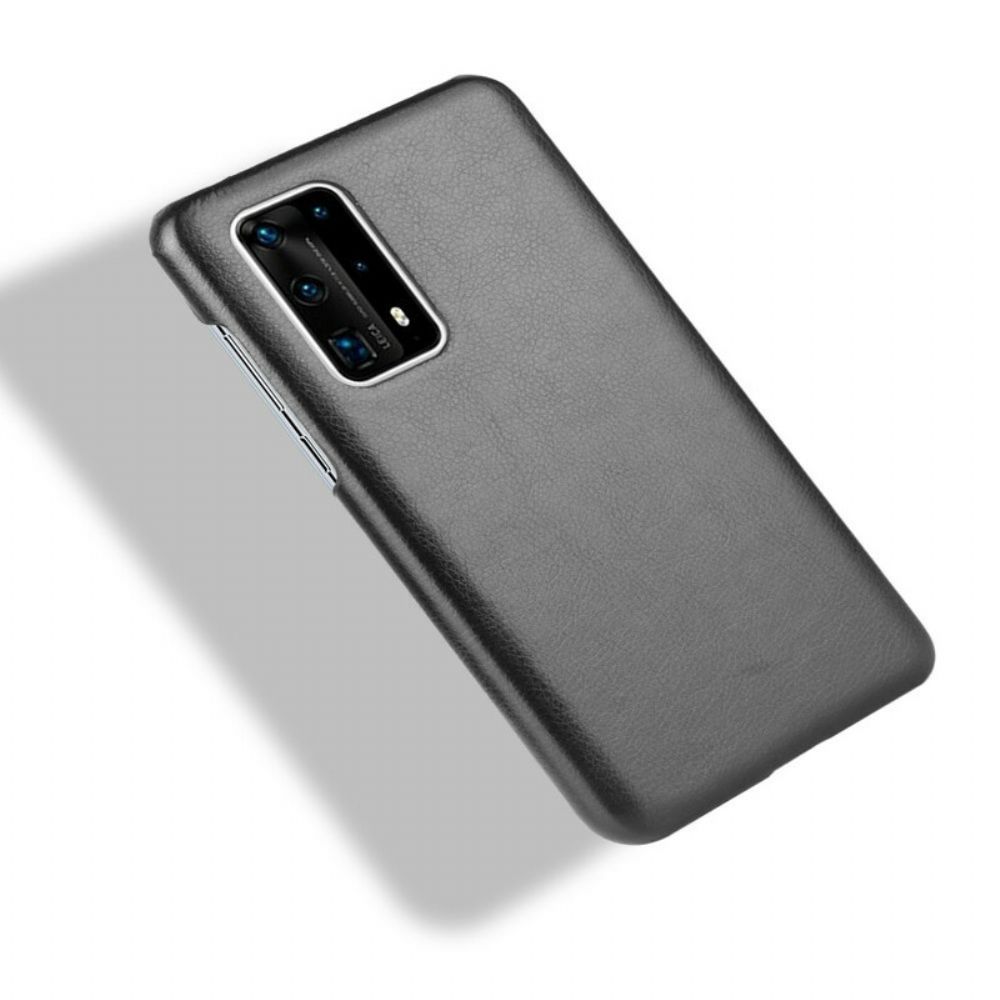 Hoesje voor Huawei P40 Pro Plus Performance Litchi Leder Effect