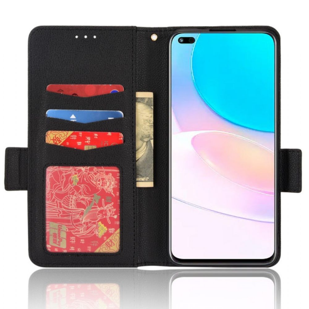 Folio-hoesje voor Huawei Nova 8i / Honor 50 Lite Flip Case Dubbele Flap Litchi Nieuwe Kleuren