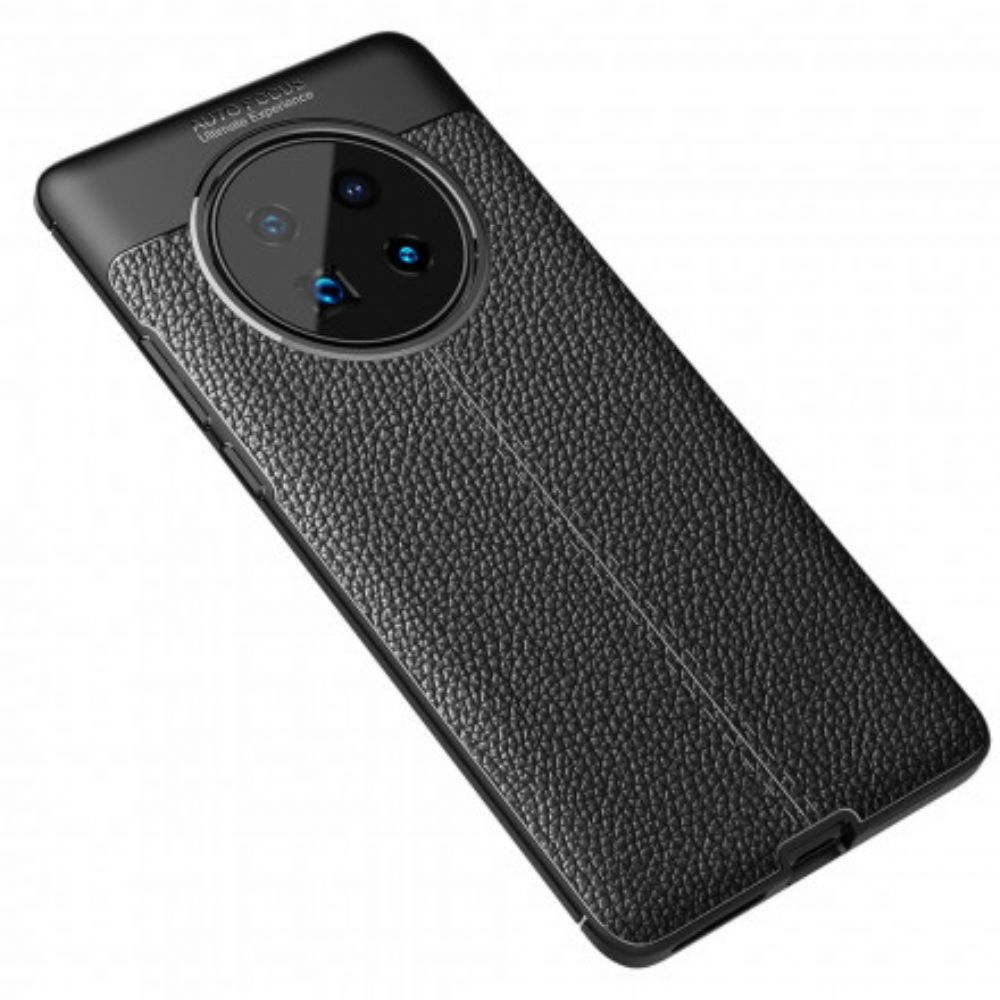 Hoesje voor Huawei Mate 40 Pro Dubbele Lijn Litchi Leder Effect