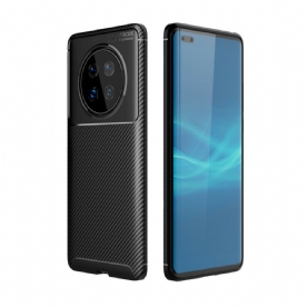 Hoesje voor Huawei Mate 40 Pro Flexibele Koolstofvezeltextuur