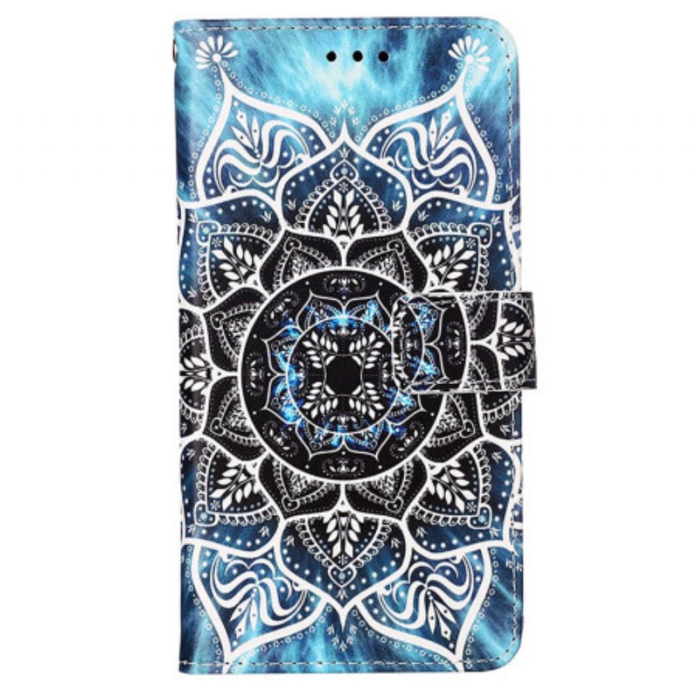 Flip Case Leren Oppo Reno 11 Pro 5g Bloemenmandala Met Bandje