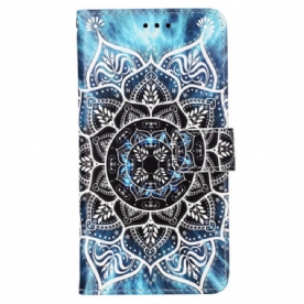 Flip Case Leren Oppo Reno 11 Pro 5g Bloemenmandala Met Bandje