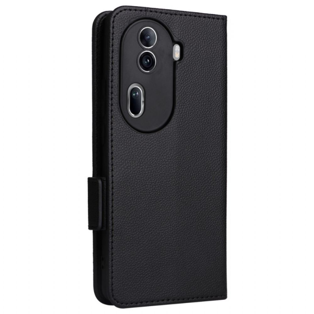 Flip Case Leren Oppo Reno 11 Pro 5g Litchi-textuur Met Riempje