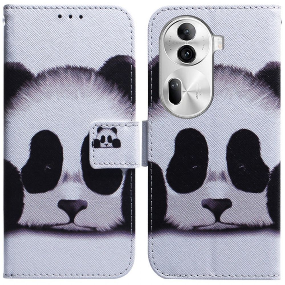 Flip Case Leren Oppo Reno 11 Pro 5g Panda