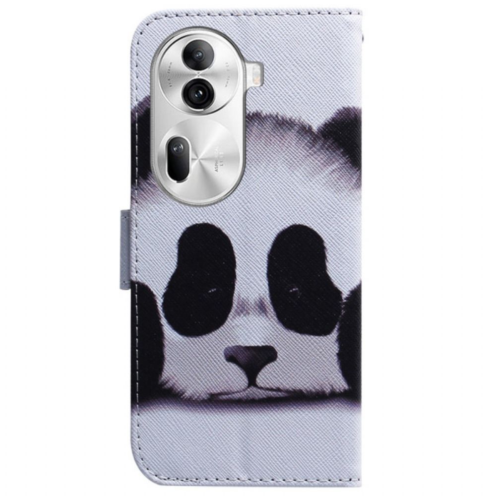 Flip Case Leren Oppo Reno 11 Pro 5g Panda