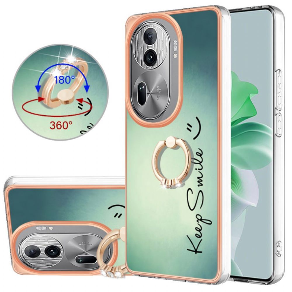 Hoesje Oppo Reno 11 Pro 5g Keep Smile Ringhouder Bescherming Hoesje