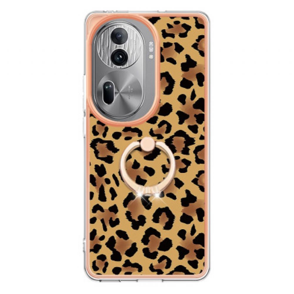 Hoesje Oppo Reno 11 Pro 5g Steunring Met Luipaardpatroon Bescherming Hoesje