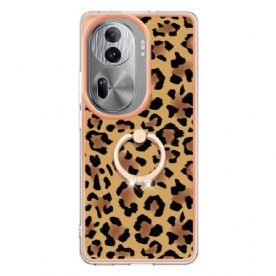 Hoesje Oppo Reno 11 Pro 5g Steunring Met Luipaardpatroon Bescherming Hoesje