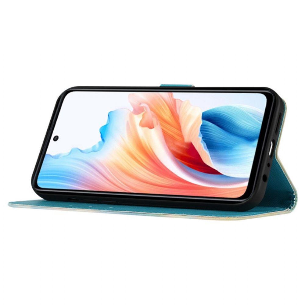 Leren Hoesje Voor Oppo Reno 11 Pro 5g Aquarel Dromenvanger