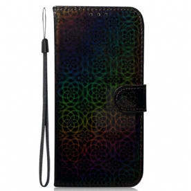 Leren Hoesje Voor Oppo Reno 11 Pro 5g Disco-stijl Met Bandjes