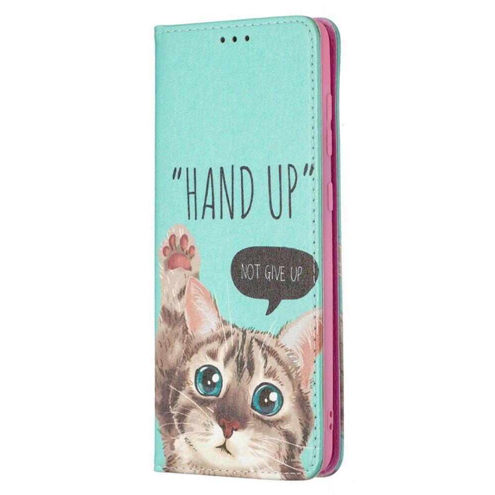 Bescherming Hoesje voor Samsung Galaxy A21s Folio-hoesje Hand Omhoog