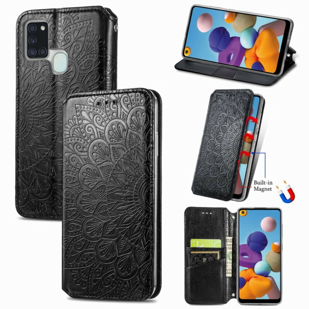 Bescherming Hoesje voor Samsung Galaxy A21s Folio-hoesje Mandala's