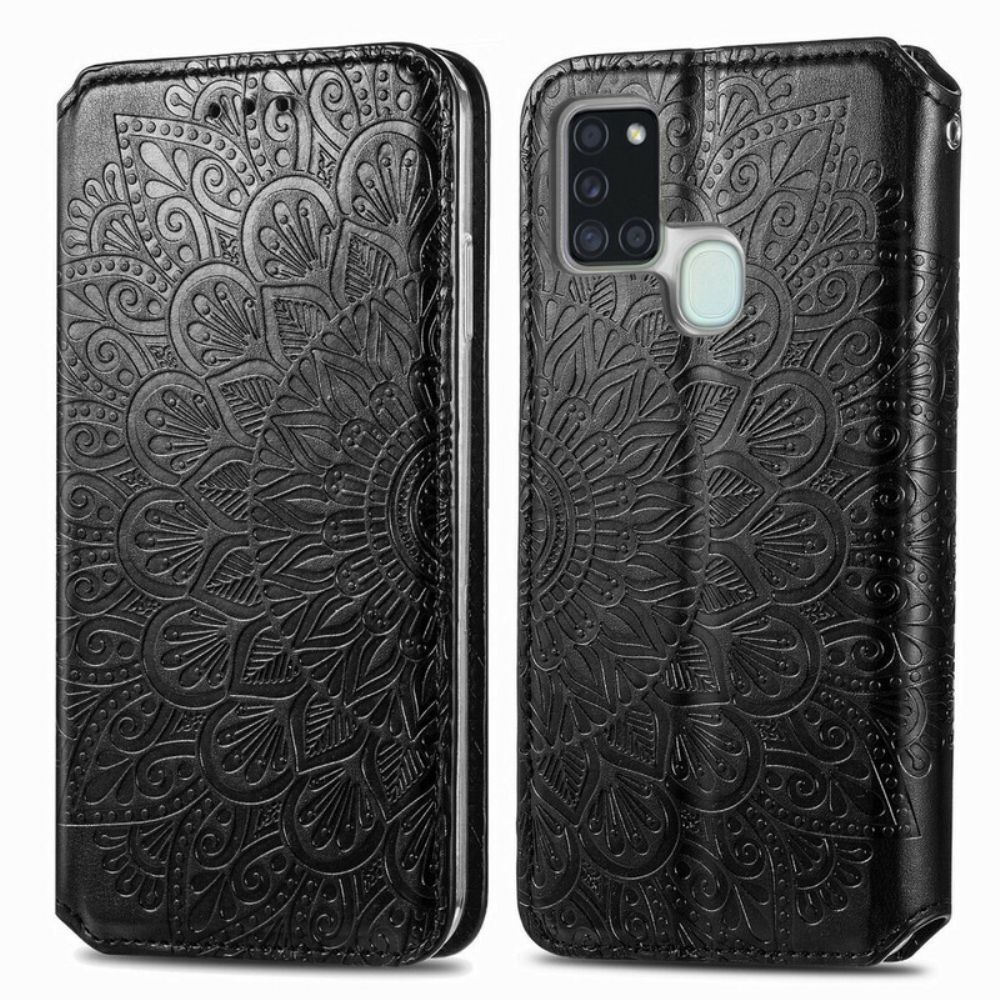 Bescherming Hoesje voor Samsung Galaxy A21s Folio-hoesje Mandala's