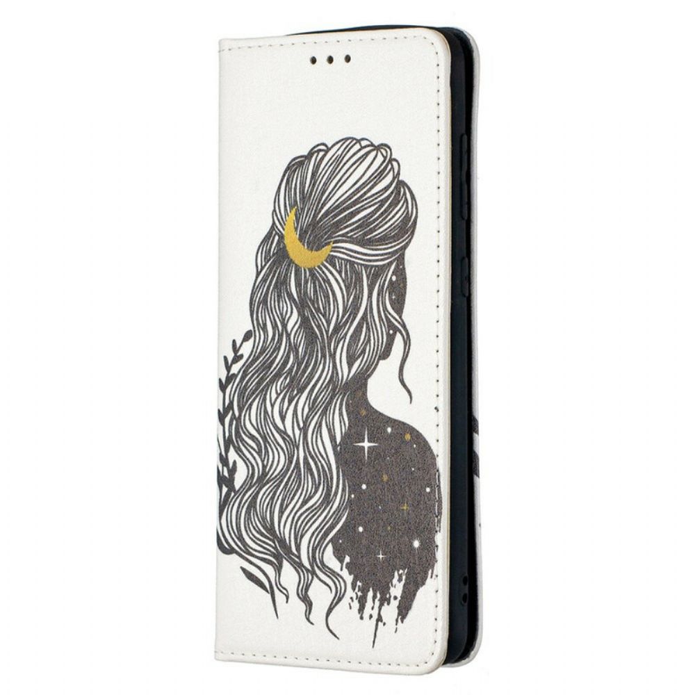 Bescherming Hoesje voor Samsung Galaxy A21s Folio-hoesje Mooi Haar