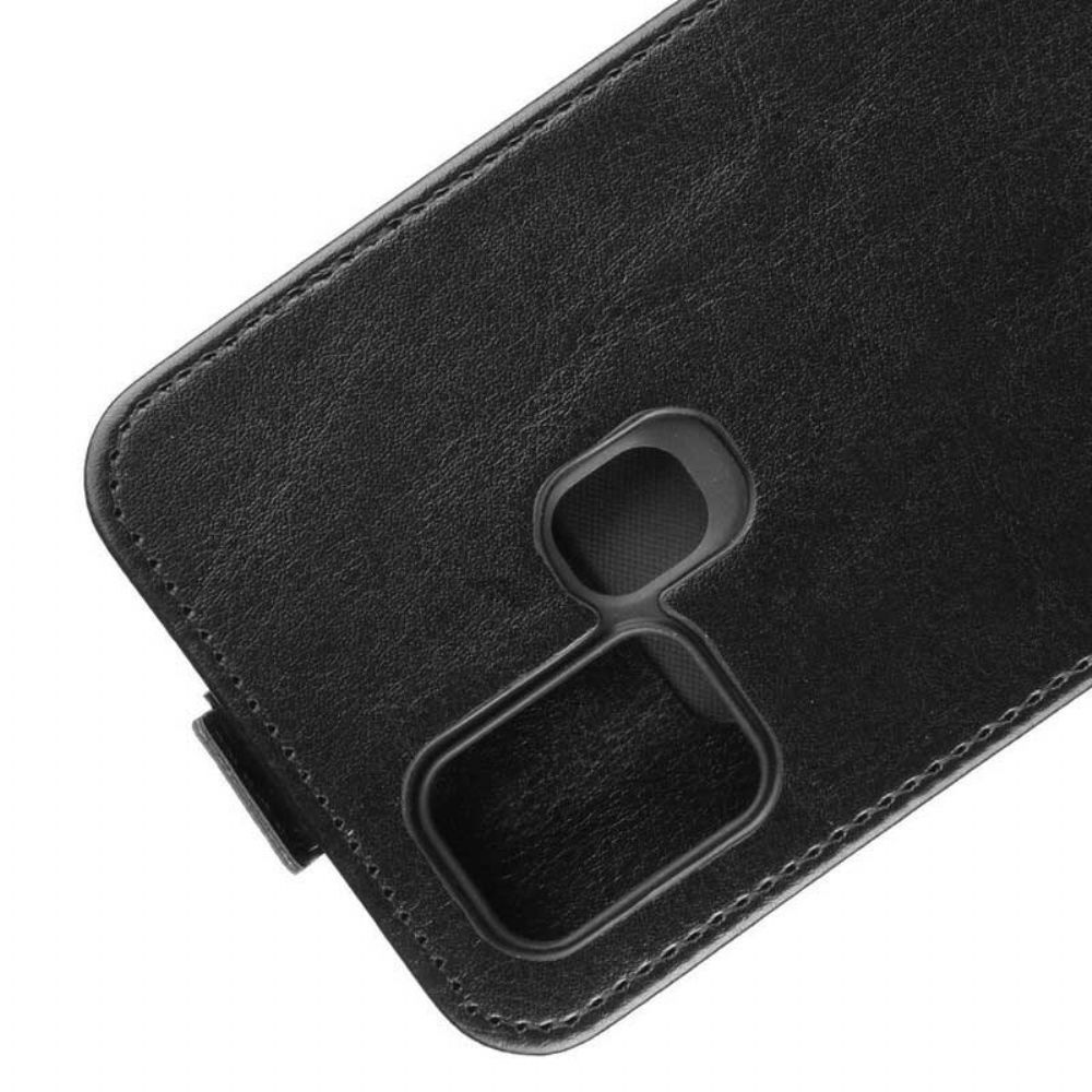 Flip Case voor Samsung Galaxy A21s Folio-hoesje Opvouwbaar Leereffect