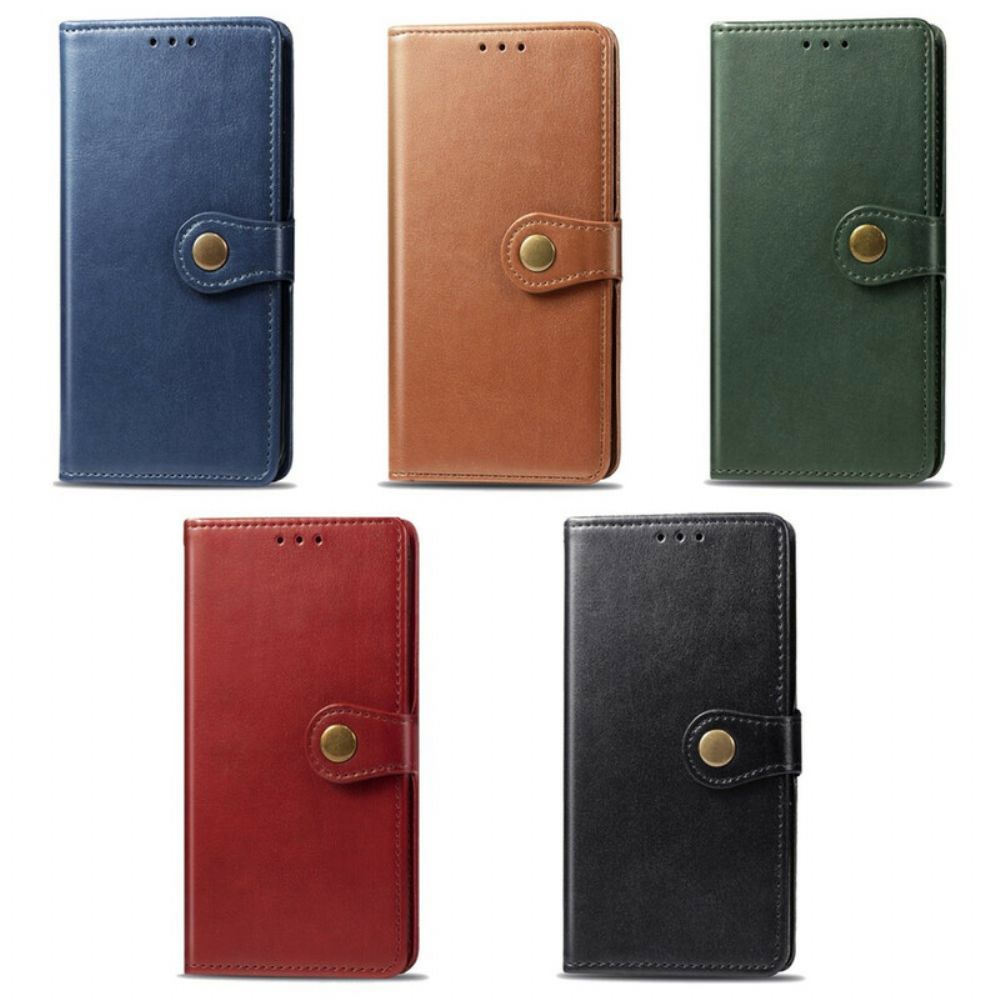 Folio-hoesje voor Samsung Galaxy A21s Faux Leder En Vintage Sluiting