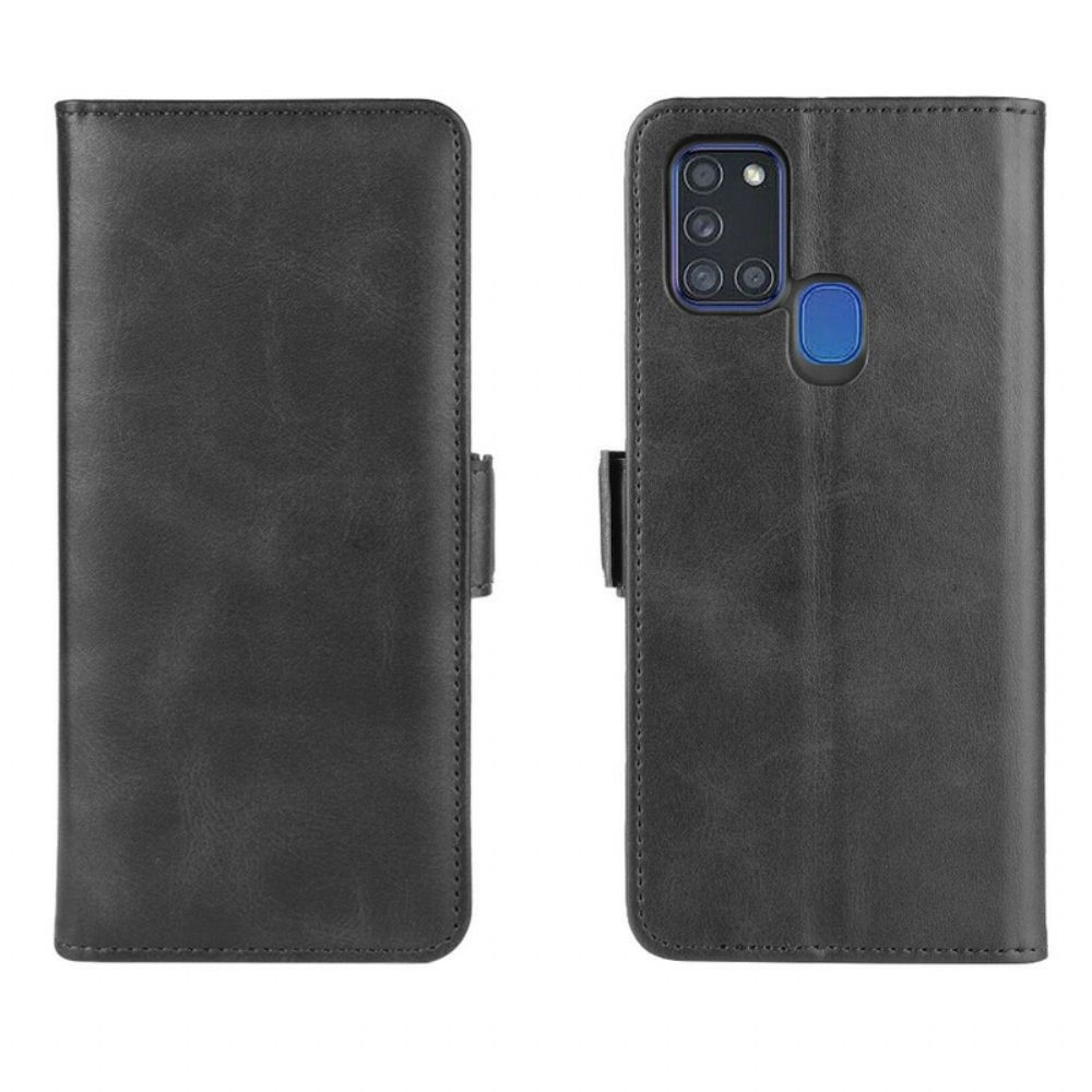 Folio-hoesje voor Samsung Galaxy A21s Flip Case Dubbele Klep