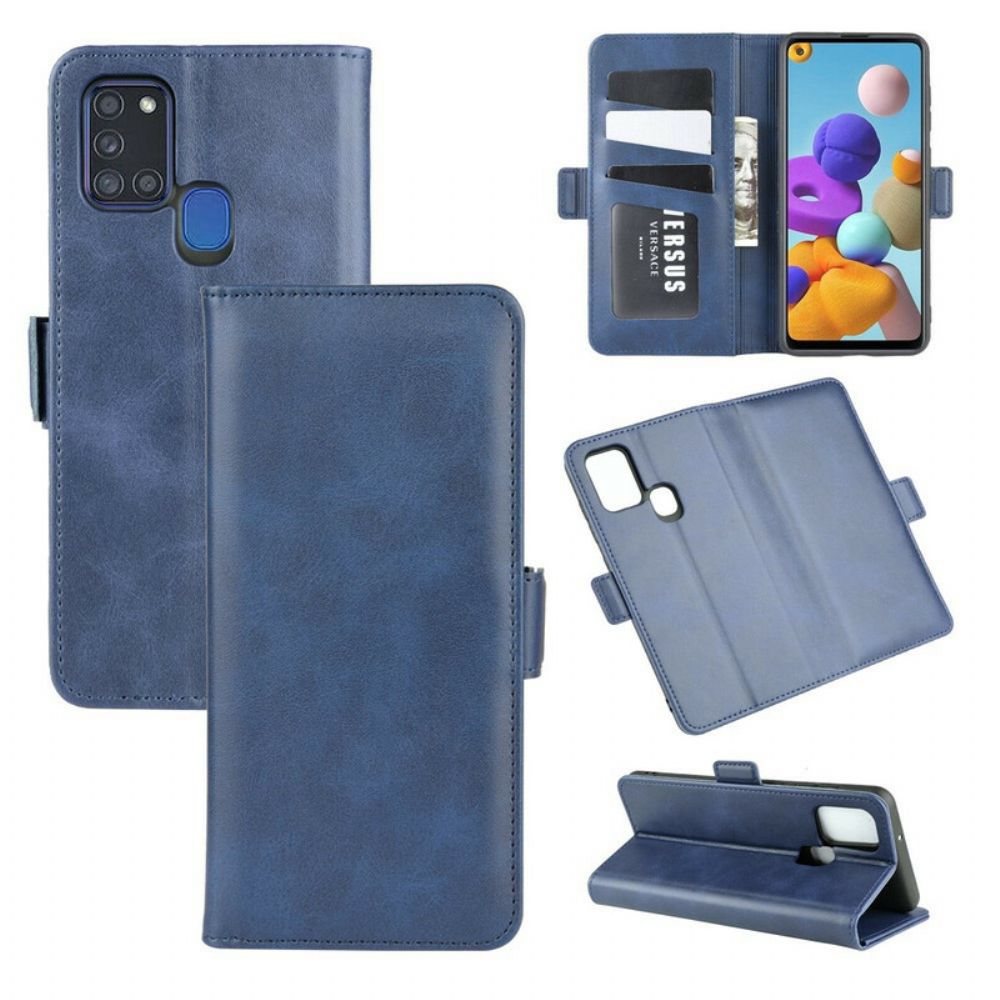 Folio-hoesje voor Samsung Galaxy A21s Flip Case Dubbele Klep