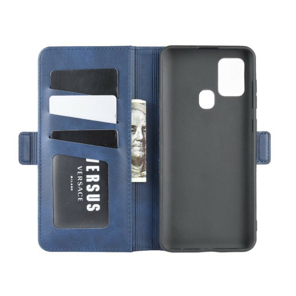 Folio-hoesje voor Samsung Galaxy A21s Flip Case Dubbele Klep