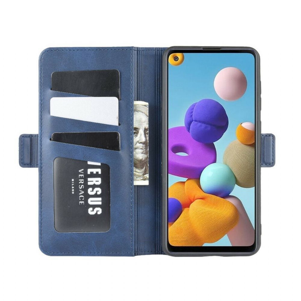 Folio-hoesje voor Samsung Galaxy A21s Flip Case Dubbele Klep