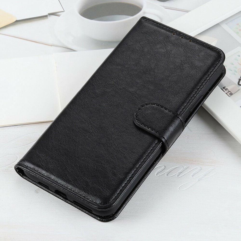 Folio-hoesje voor Samsung Galaxy A21s Flip Case Voorklep Met Glanzend Leereffect