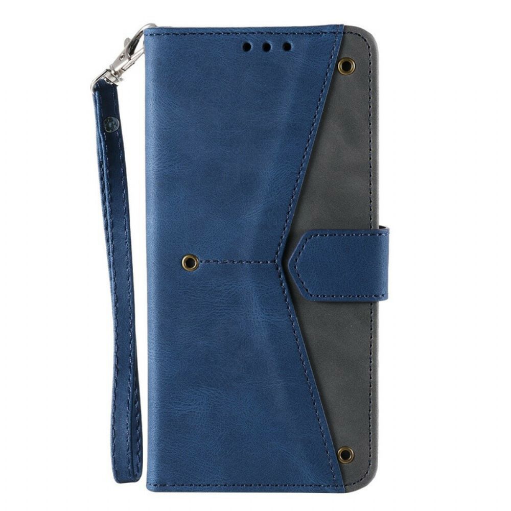 Folio-hoesje voor Samsung Galaxy A21s Skin-touch-naden