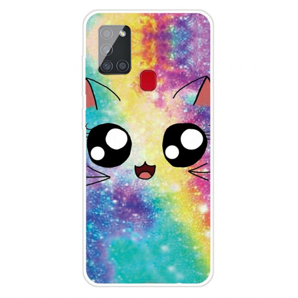 Hoesje voor Samsung Galaxy A21s Cartoon Kat