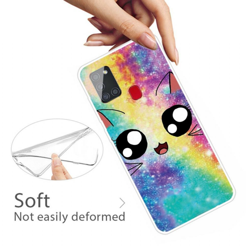 Hoesje voor Samsung Galaxy A21s Cartoon Kat