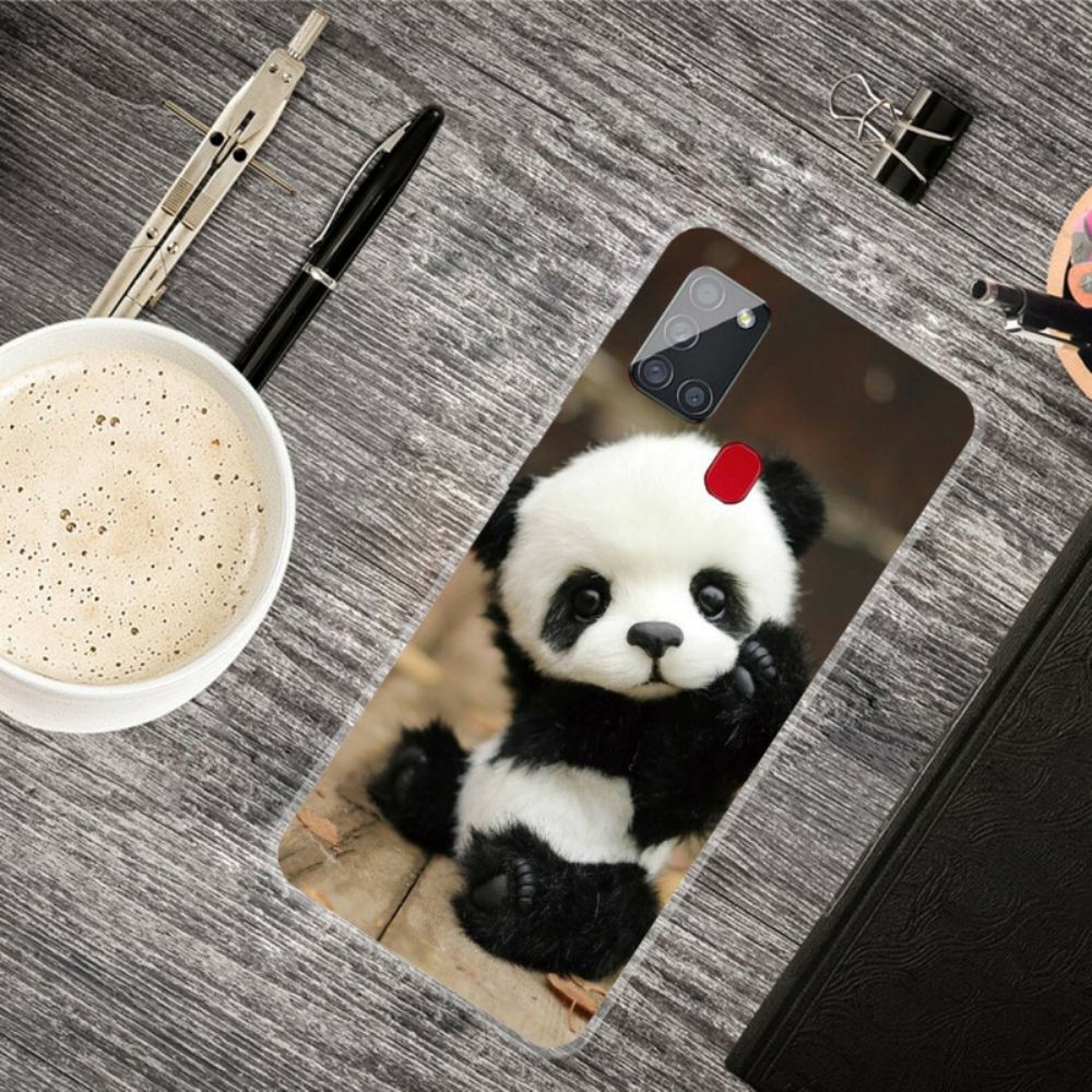 Hoesje voor Samsung Galaxy A21s Flexibele Panda