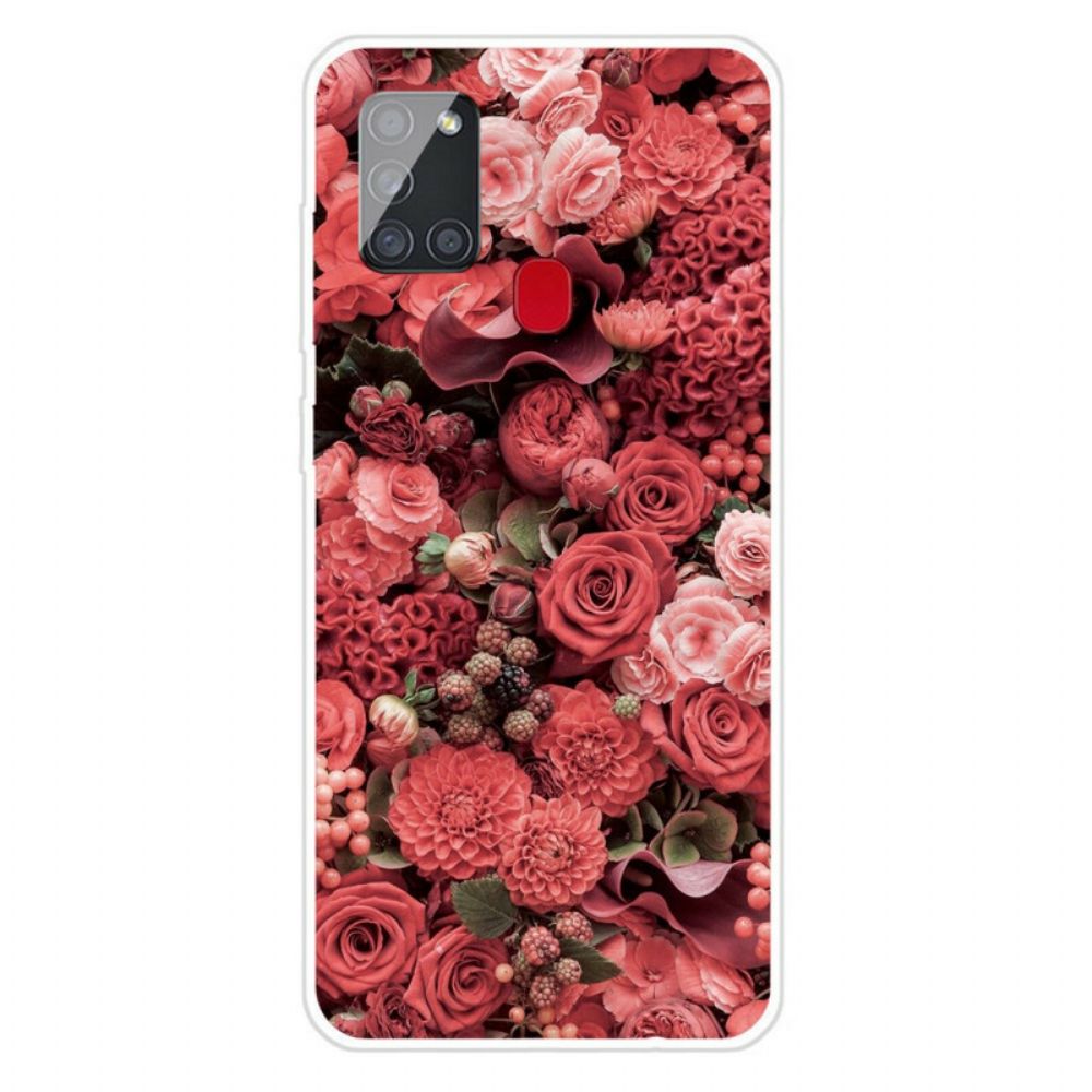 Hoesje voor Samsung Galaxy A21s Intense Bloemen