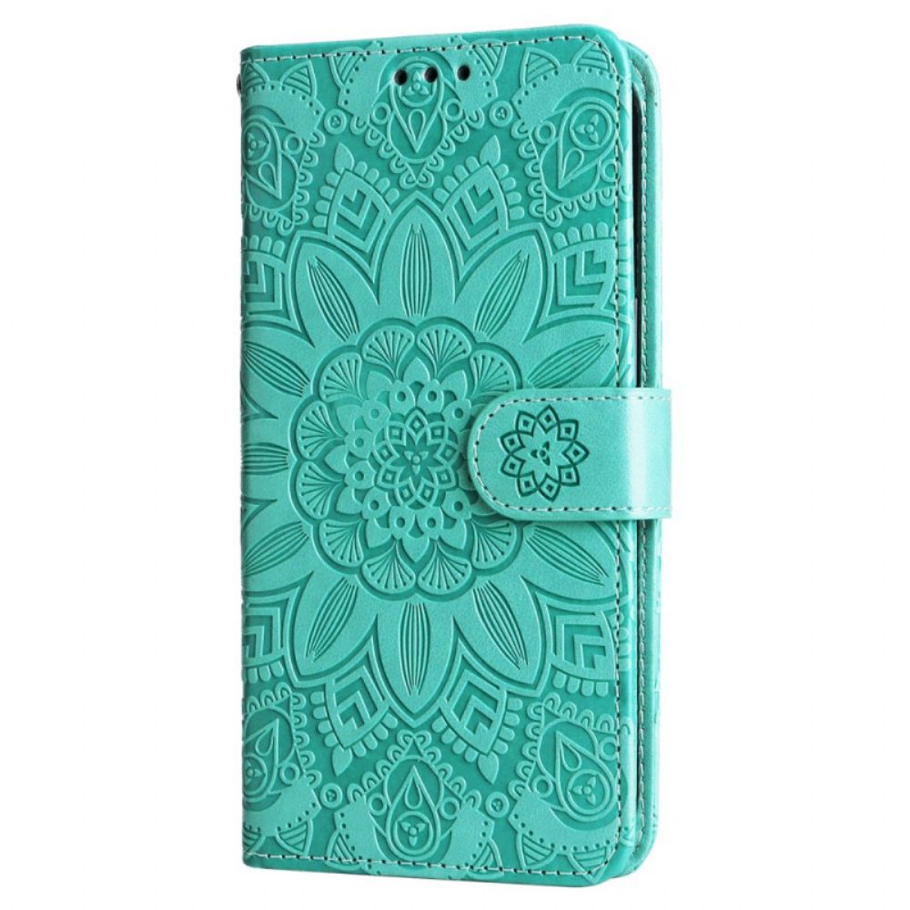 Flip Case Leren Oppo Reno 11f 5g Zonnebloem Zon