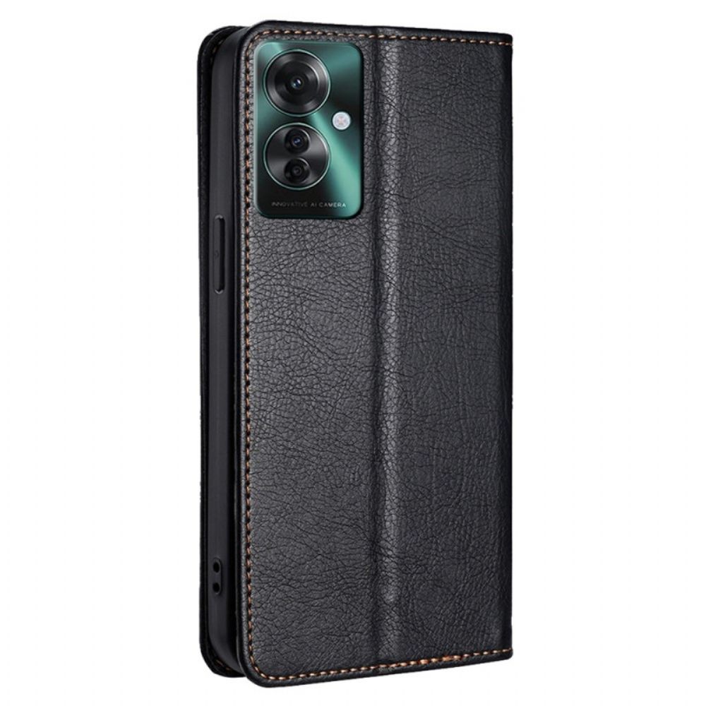 Folio-hoesje Oppo Reno 11f 5g Ledertextuur Bescherming Hoesje