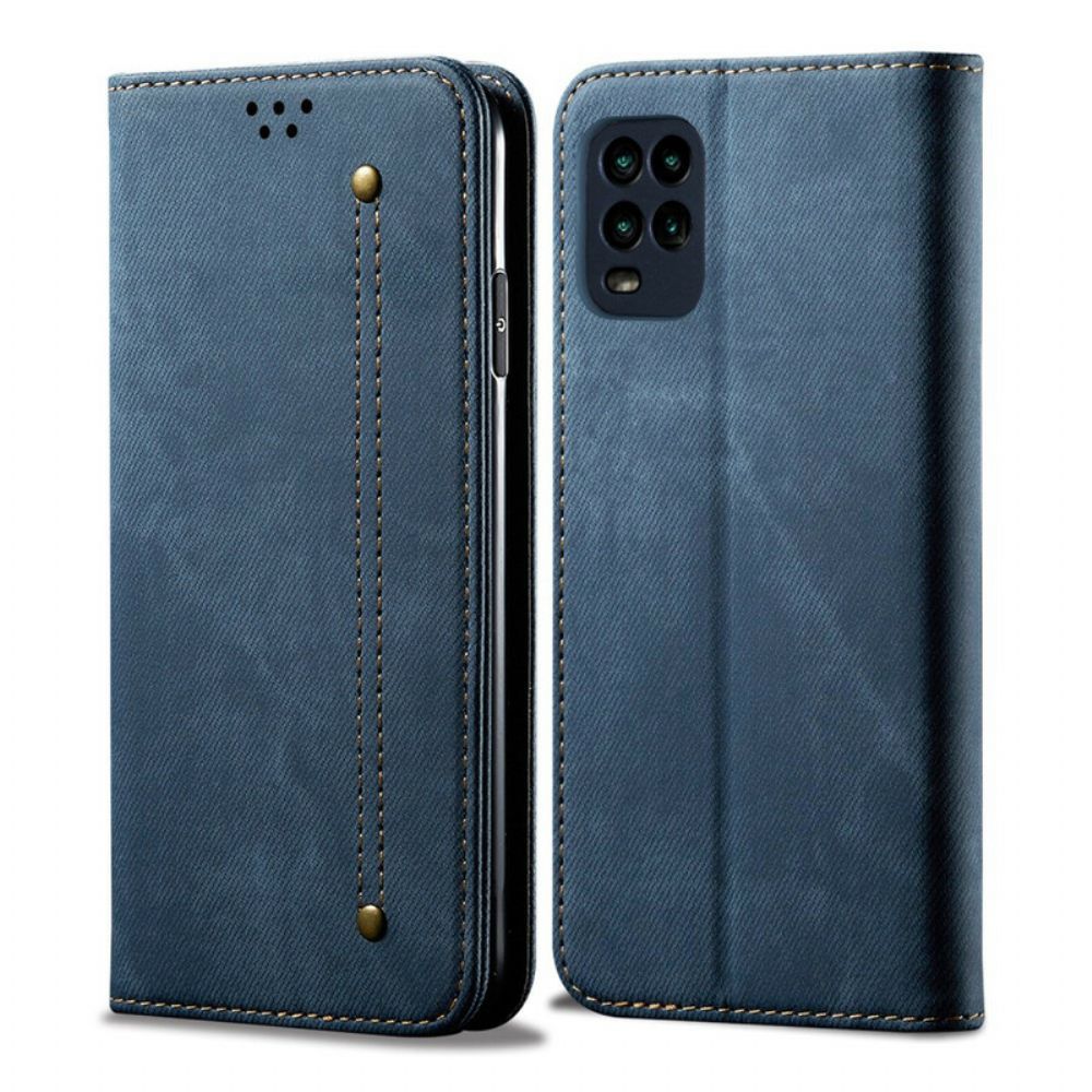 Bescherming Hoesje voor Xiaomi Mi 10 Lite Folio-hoesje Denim Stof