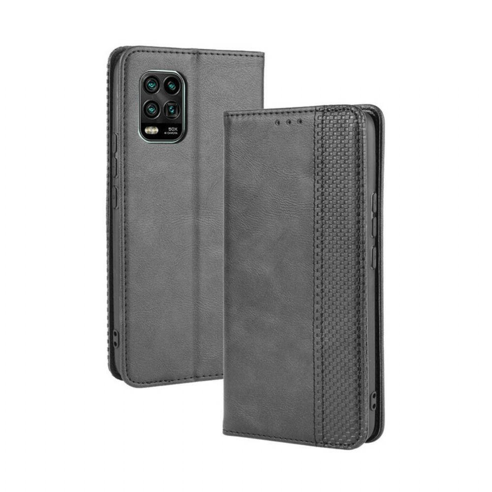 Bescherming Hoesje voor Xiaomi Mi 10 Lite Folio-hoesje Vintage Gestileerd Leereffect