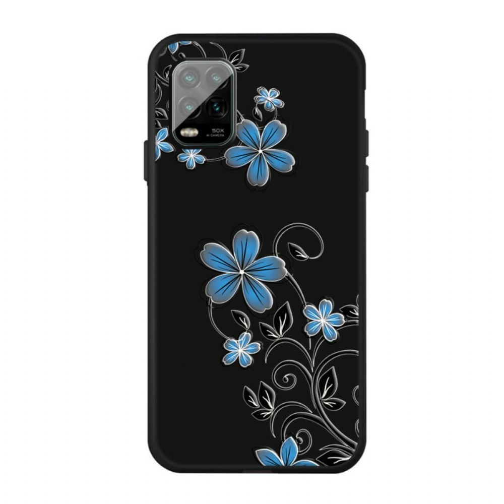 Hoesje voor Xiaomi Mi 10 Lite Blauwe Bloemen