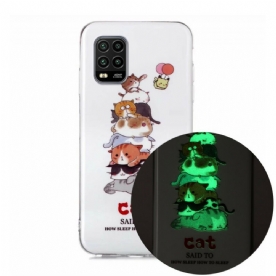 Hoesje voor Xiaomi Mi 10 Lite Fluorescerende Katten