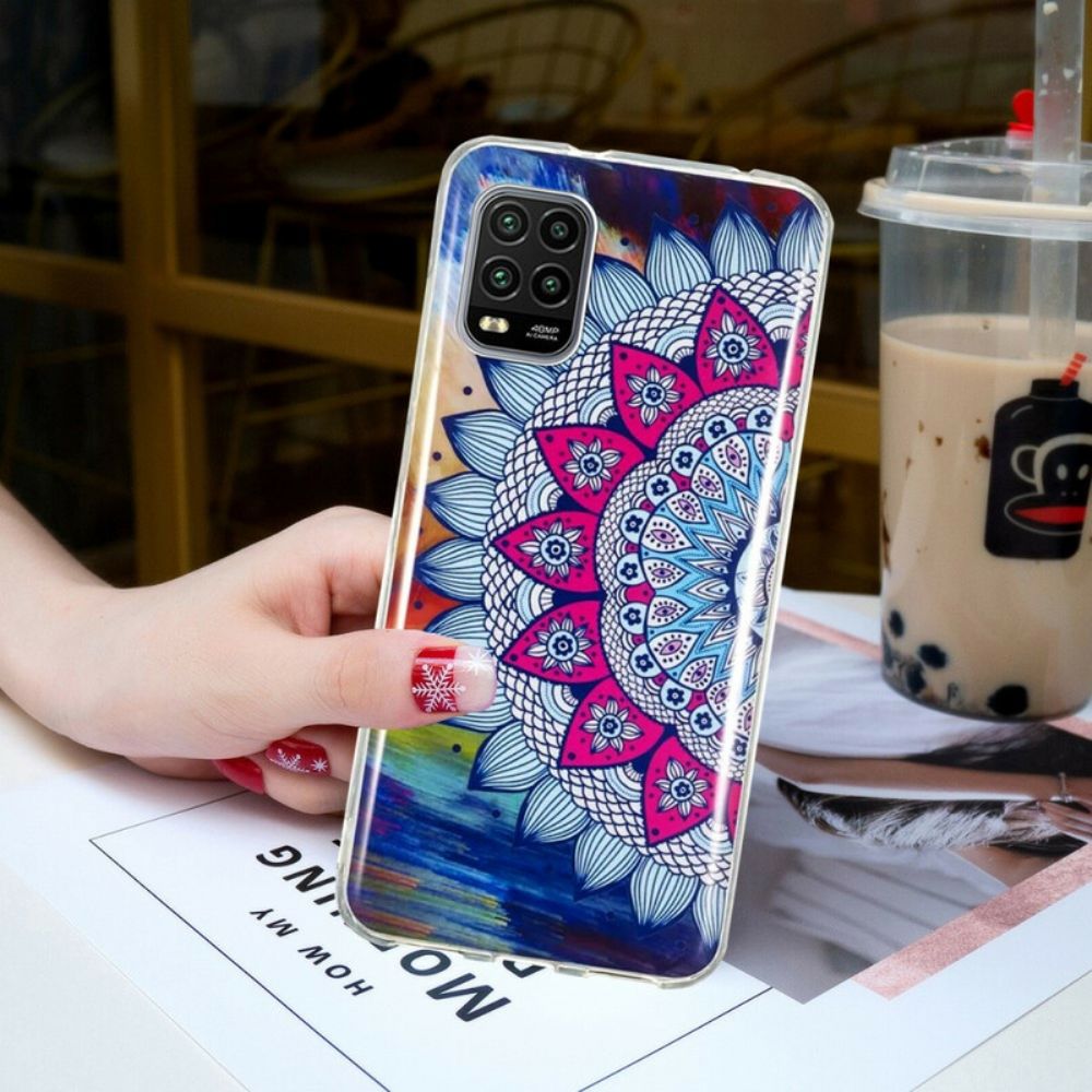 Hoesje voor Xiaomi Mi 10 Lite Fluorescerende Kleurrijke Mandala