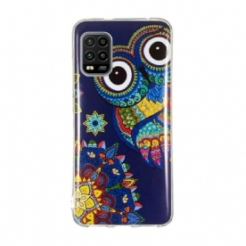 Hoesje voor Xiaomi Mi 10 Lite Fluorescerende Mandala Uil