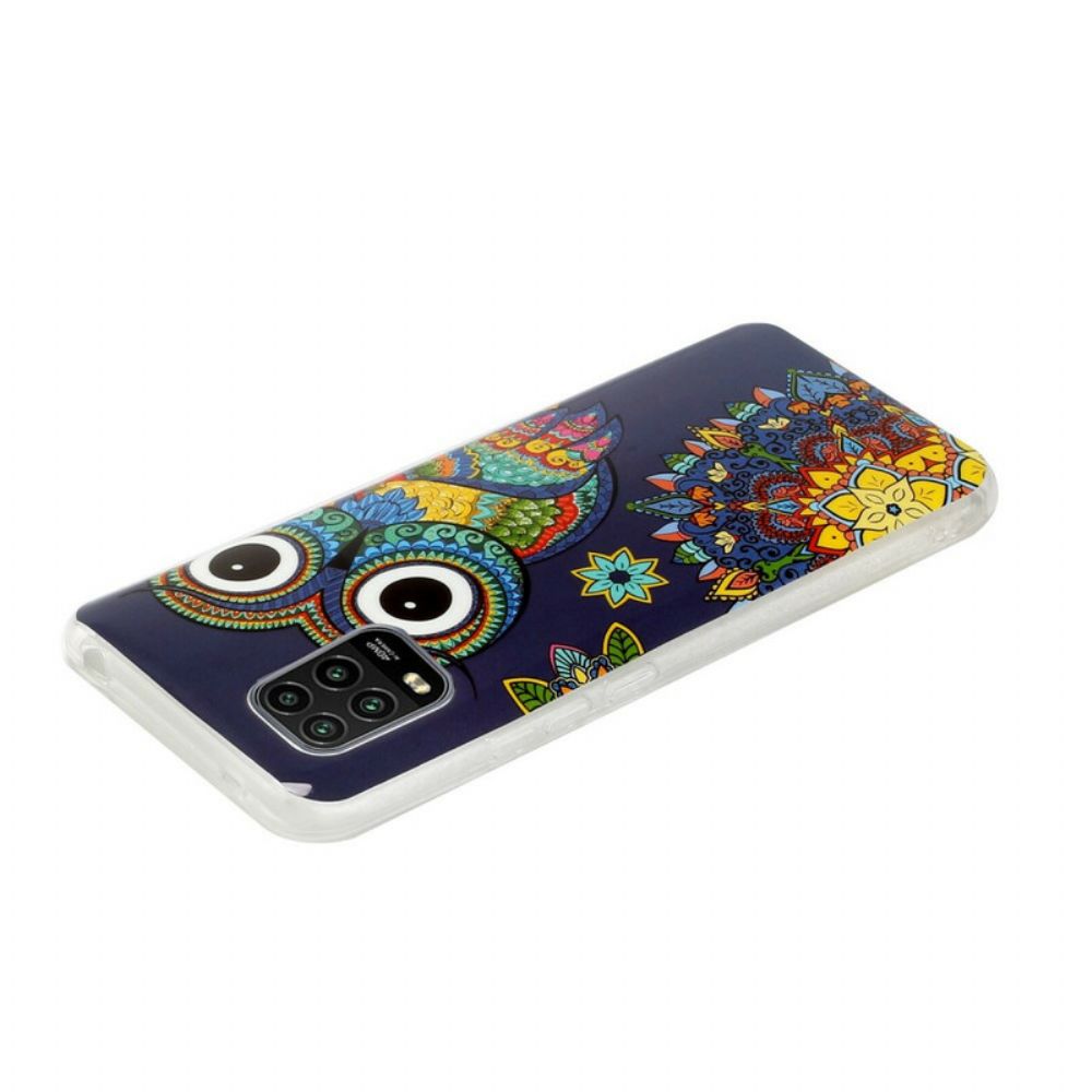 Hoesje voor Xiaomi Mi 10 Lite Fluorescerende Mandala Uil