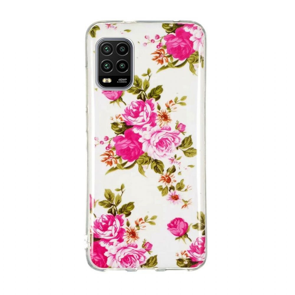 Telefoonhoesje voor Xiaomi Mi 10 Lite Fluorescerende Vrijheidsbloemen