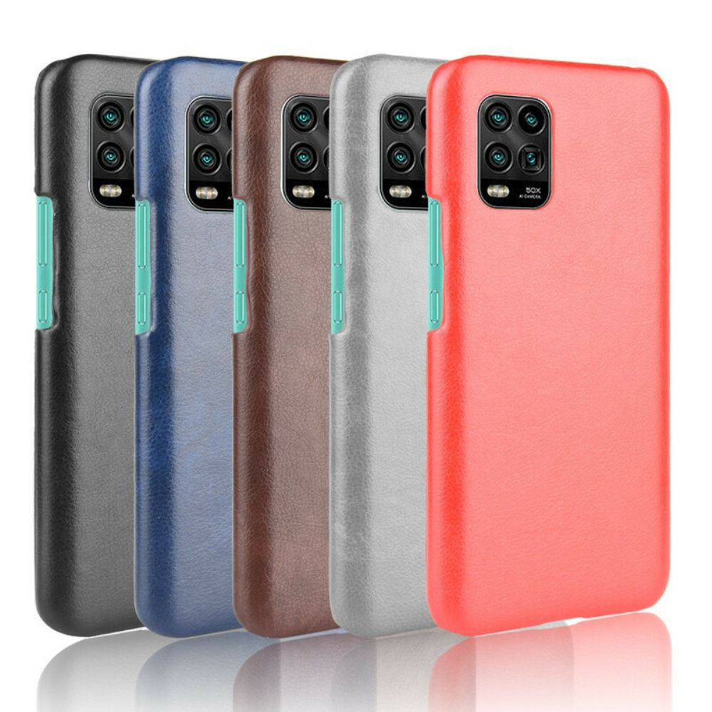 Telefoonhoesje voor Xiaomi Mi 10 Lite Prestaties Litchi Leder Effect