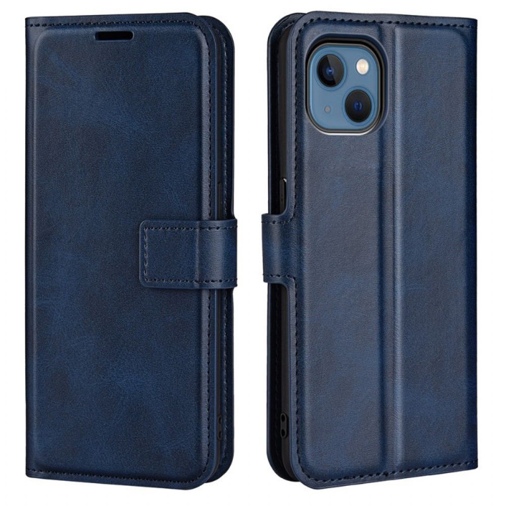 Folio-hoesje voor iPhone 14 Plus Extreem Slank Leereffect