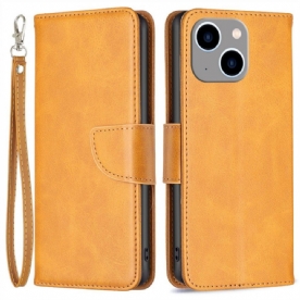 Folio-hoesje voor iPhone 14 Plus Flip Case Gladde Schuine Klep