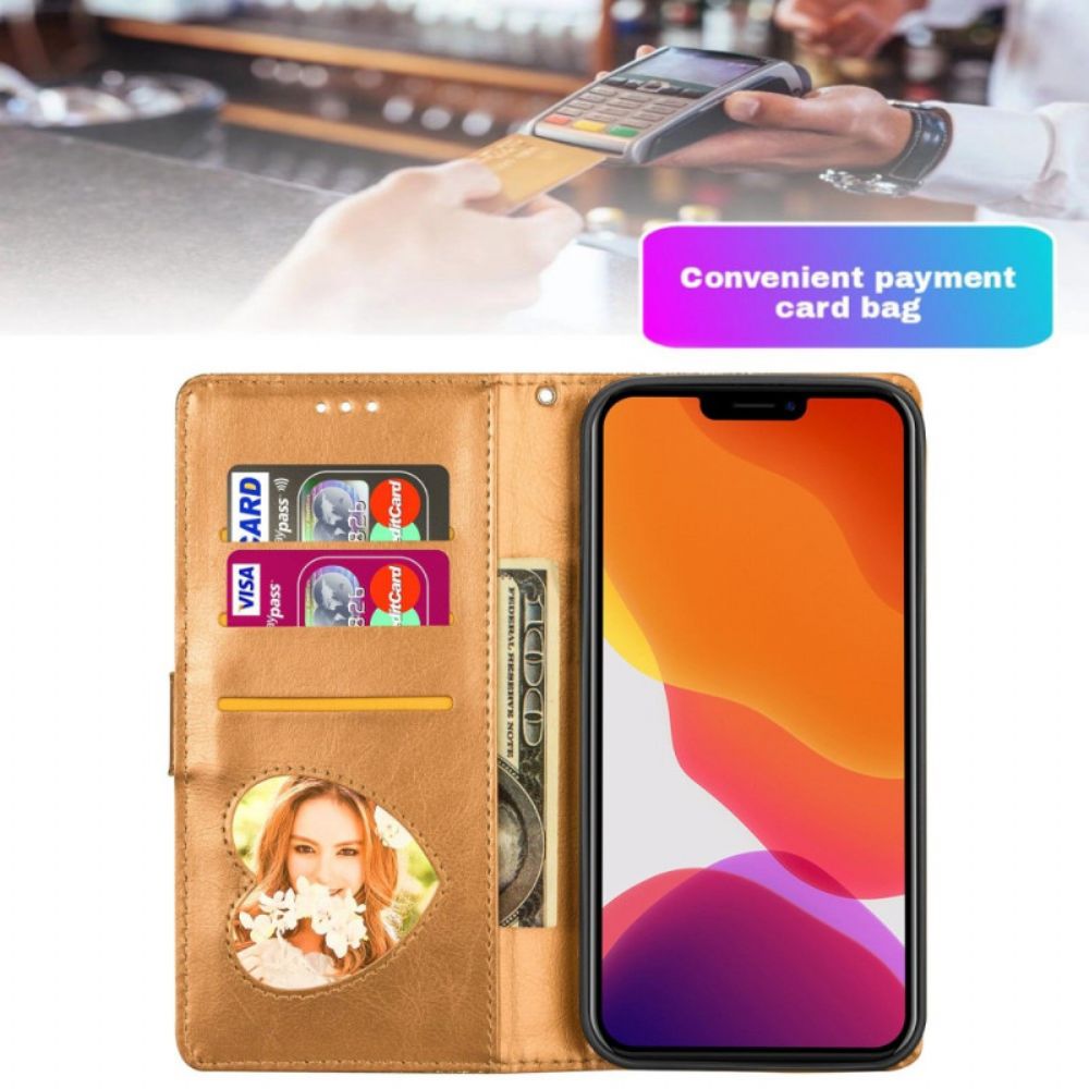 Folio-hoesje voor iPhone 14 Plus Pailletten Portemonnee