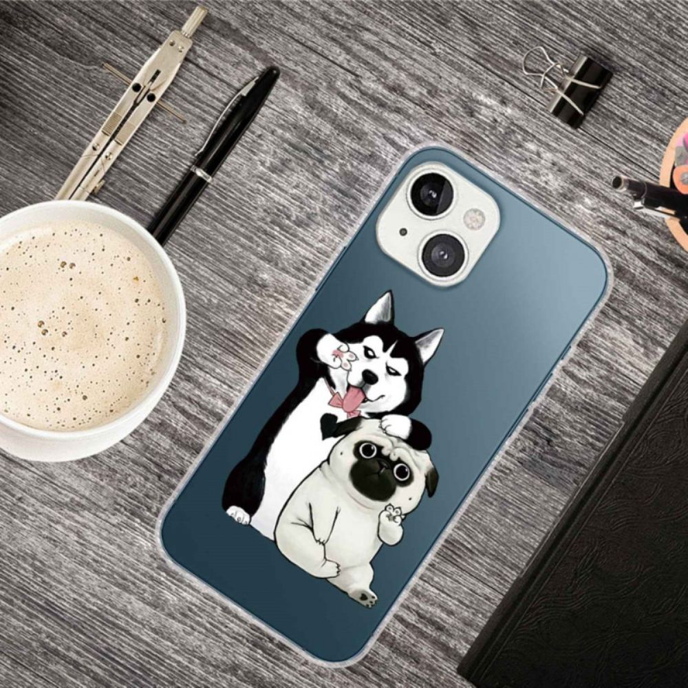 Hoesje voor iPhone 14 Plus Leuke Honden