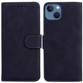 Leren Hoesje voor iPhone 14 Plus Leerstijl Naaien