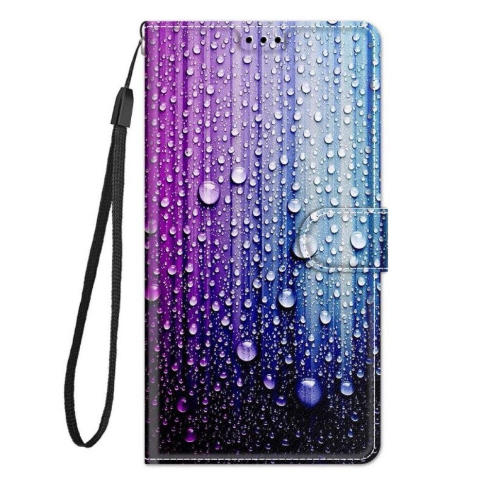 Folio-hoesje voor Xiaomi 12 / 12X Met Ketting String Druppels