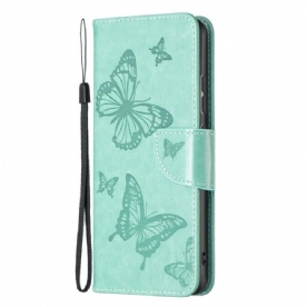 Folio-hoesje voor Xiaomi 12 / 12X Met Ketting String Vlinders